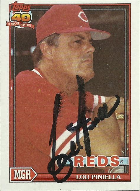 Cincinnati Reds Baseball Card Collector: TTM: Lou Piniella