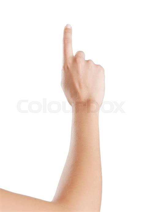 Forefinger upwards | Stock image | Colourbox