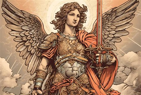 Premium Photo | St Michael the Archangel Illustration Archangle Saint ...