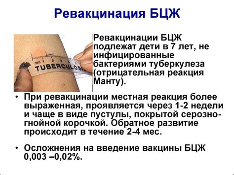Плановая специфическая имунопрофилактика инфекционных болезней ...