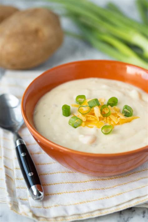 Creamy Potato Soup Recipe with Cheese - Super Healthy Kids