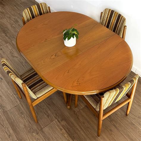 mid century  extendable dining table retro bay