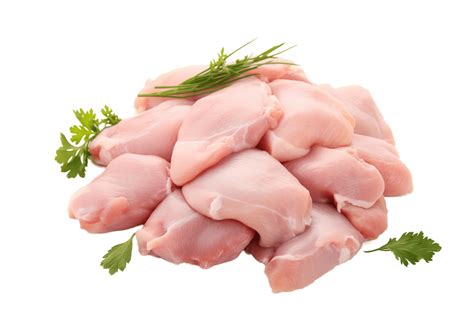 Raw chicken meat isolated on transparent background. PNG file, cut out ...