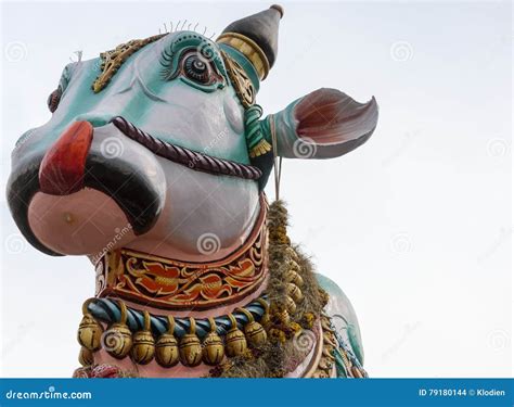 Statue Of Nandi Or Bull, Damru Ghati, Gadarwara Editorial Photo ...