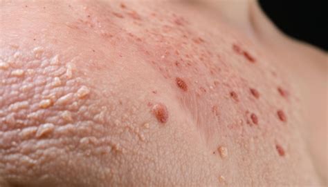 premium photo  close    womans skin  red bumps