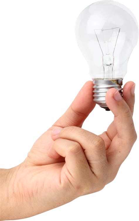 idea de bombilla en la mano 16622289 PNG
