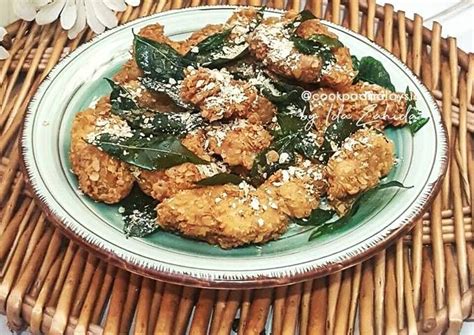 Resipi Blackpepper Nestum Crispy Fried Chicken