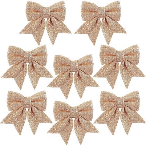 Set 8 funde pentru decorare brad, Bumbac, Auriu - eMAG.ro