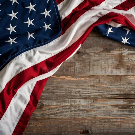 iconic american flag  rustic wood symbolizes patriotism  heritage