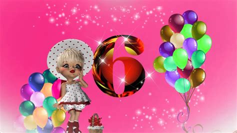 Футаж 6 лет девочка - YouTube