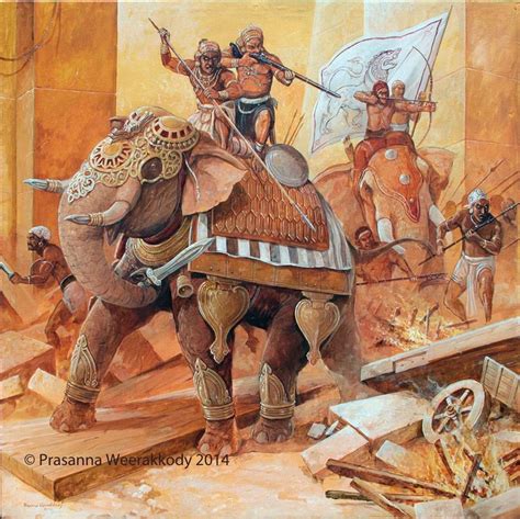 ancient india art elephant face