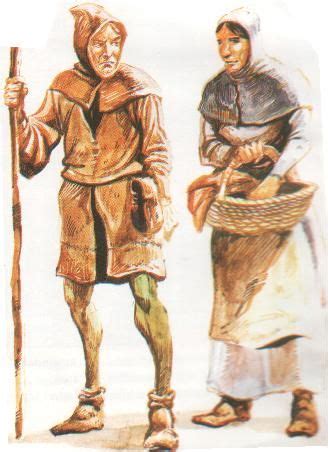 serf-in medieval Europe, a peasant bound to the lord's land. | Middle