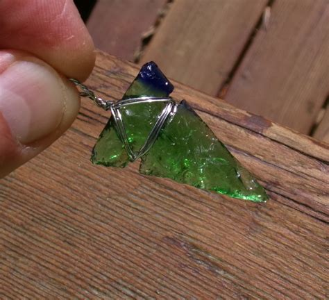 Green Glass Arrowhead Pendant SOLD – Primitive Pathways