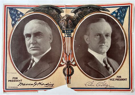 Warren Harding and Calvin Coolidge Poster – Poster Museum