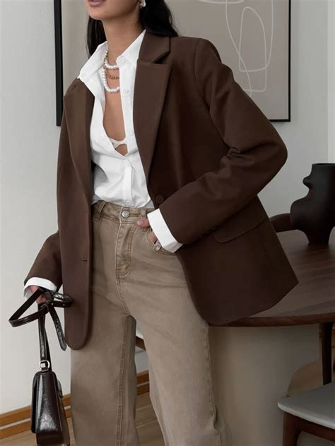 Образ в шоколадных оттенках🤍 in 2025 | Blazer outfits for women, Blazer ...