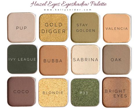 Hazel Green Hazel Eye Color Palette