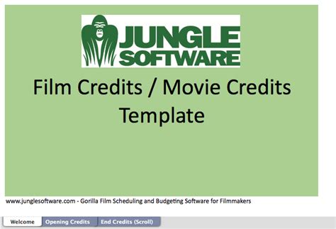 guide  film credits order hierarchy  template