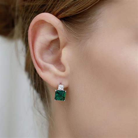 Серьги с изумрудом серебро SAMORODKI Jewelry купить на OZON по низкой ...