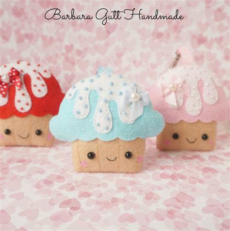Barbara Handmade...: Filcowe babeczki kawaii / Kawaii felt cupcakes
