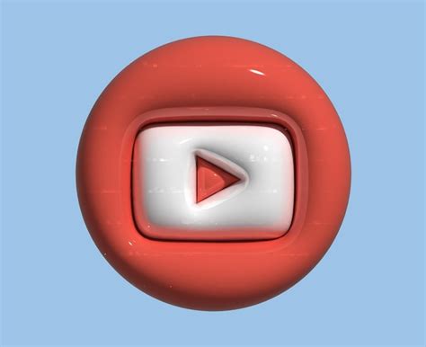 premium photo  red youtube button   white button   bottom