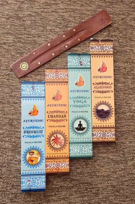 Комплект Аюрведични инсенси AYURVEDIC 4бр + ПОДАРЪК • Ателие за Къна ...