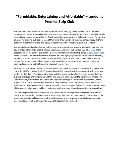 socats - lap dancing London - Page 1 - Created with Publitas.com