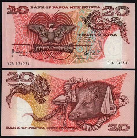 Папуа-Новая Гвинея 20 кина 1998 год UNC! - Значки и знаки