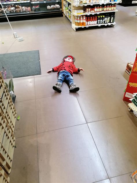 Ahhh the joys of a tantrum in public, all because I wouldn't let him