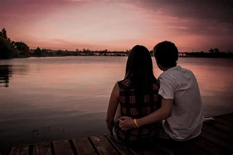 couple, love, sunset, water, sun, shadow, romance, in the evening | Pikist