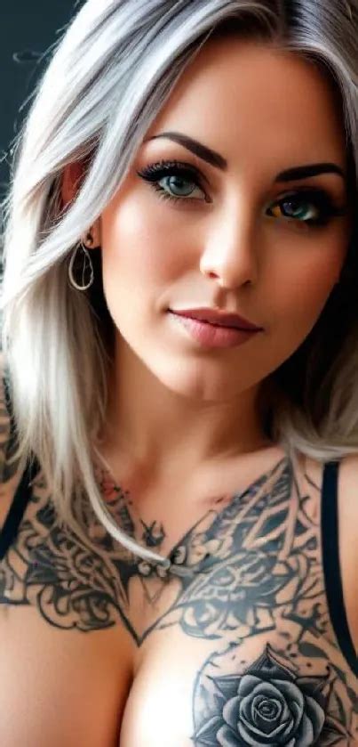 Elegant Tattoo Art Mobile Wallpaper - free download