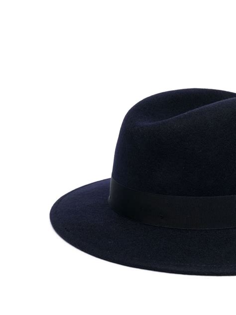 Borsalino Macho Felted Fedora Hat | Blue | FARFETCH UK