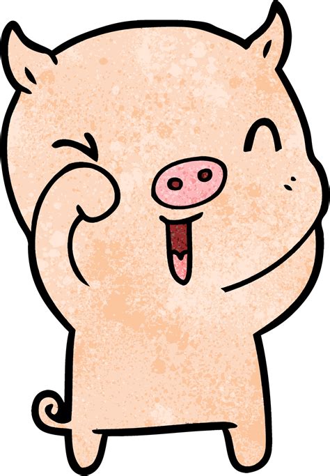 happy cartoon pig 12470689 Vector Art at Vecteezy
