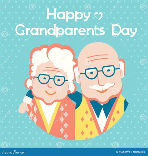 Happy Grandparents Day Cartoon Vector | CartoonDealer.com #61925517