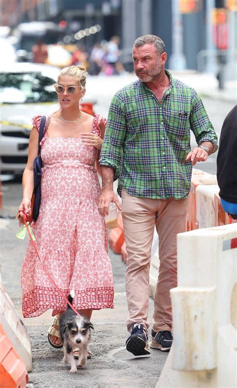 Taylor Neisen in a Pink Patterned Dress Was Seen Out with Liev