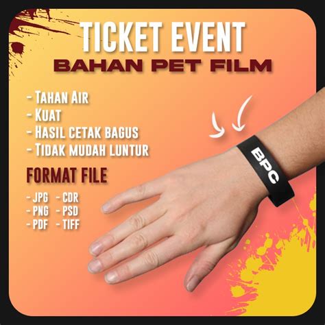 Jual Cetak Custome Gelang Tiket Acara / Gelang Event / Gelang Wahana ...