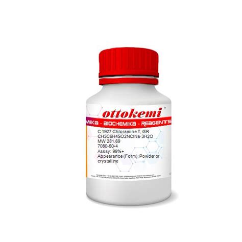 Chloramine T, GR 7080-50-4, AR / GR, India, Manufacturers