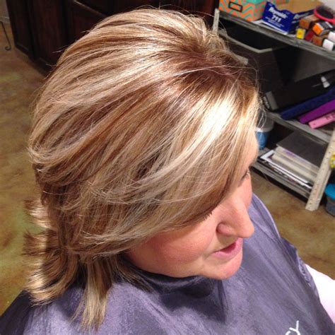 Grey coverage with highlights and lowlight | Red hair going grey