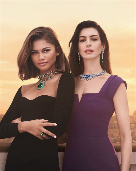 stunning females : anne hathaway & zendaya for bulgari