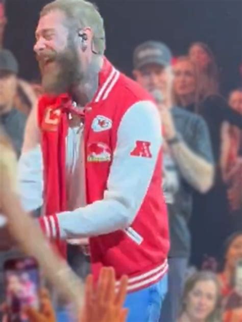 Super Bowl 2024 Post Malone Chiefs Jacket - Movie Jackets