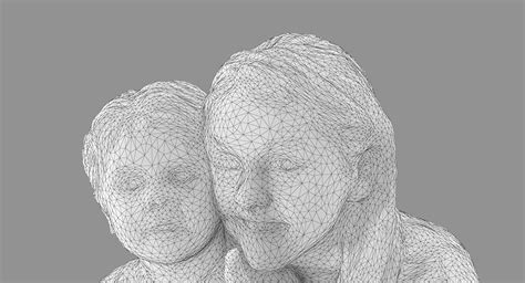 3d mom daughter people human