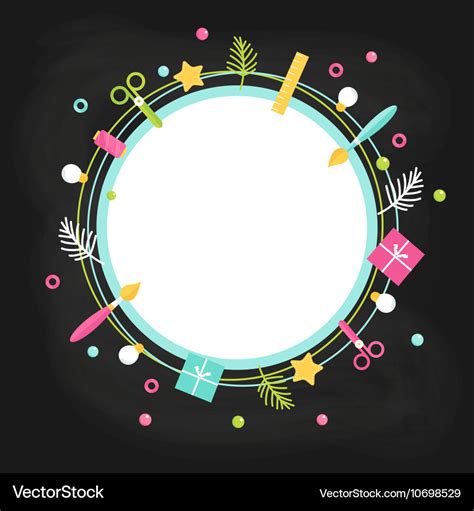 Creative poster template for art craft handmade Vector Image