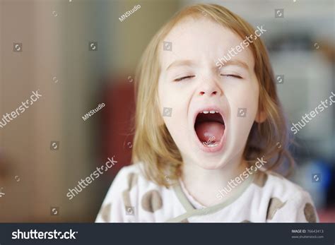 Little Funny Toddler Girl Screaming Stock Photo 76643413 : Shutterstock