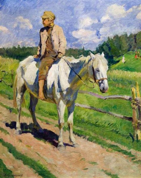 Мальчик на лошади (картина) — Сергей Арсеньевич Виноградов