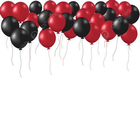 red  black balloons vector balloons decoration balloon png