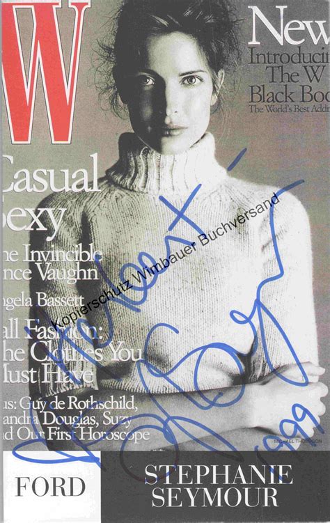 Original Autogramm Stephanie Seymour Model /// Autograph signiert