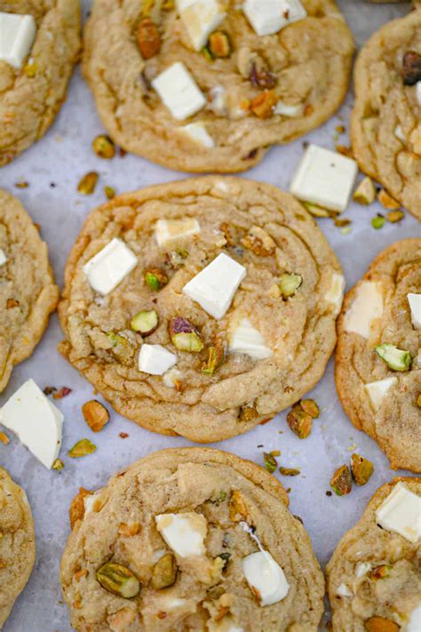 White Chocolate Pistachio Cookies - The Baking ChocolaTess