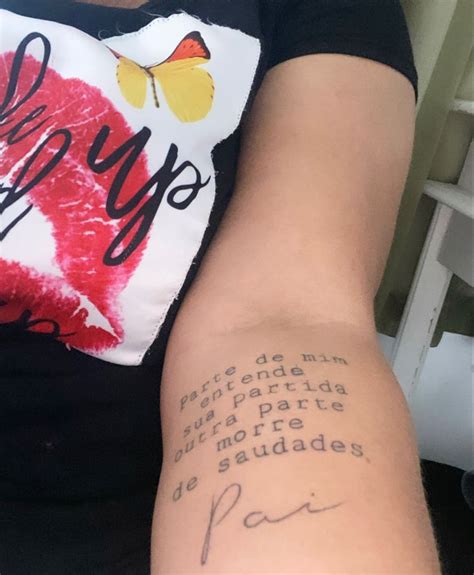 Tatuagem Frase Para Pai - Tatuagem em homenagem ao pai | Tatuagens femininas delicadas, Frases ...
