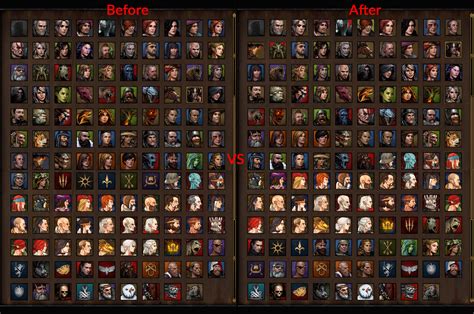 I rearranged the Avatars section from in-game because it bothered me ...