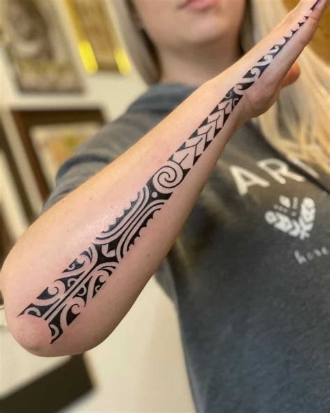 Female Forearm Polynesian Tattoo at Holly Mellott blog