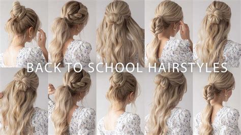 EASY BACK TO SCHOOL HAIRSTYLES 📚👩🏼‍🎓 - YouTube